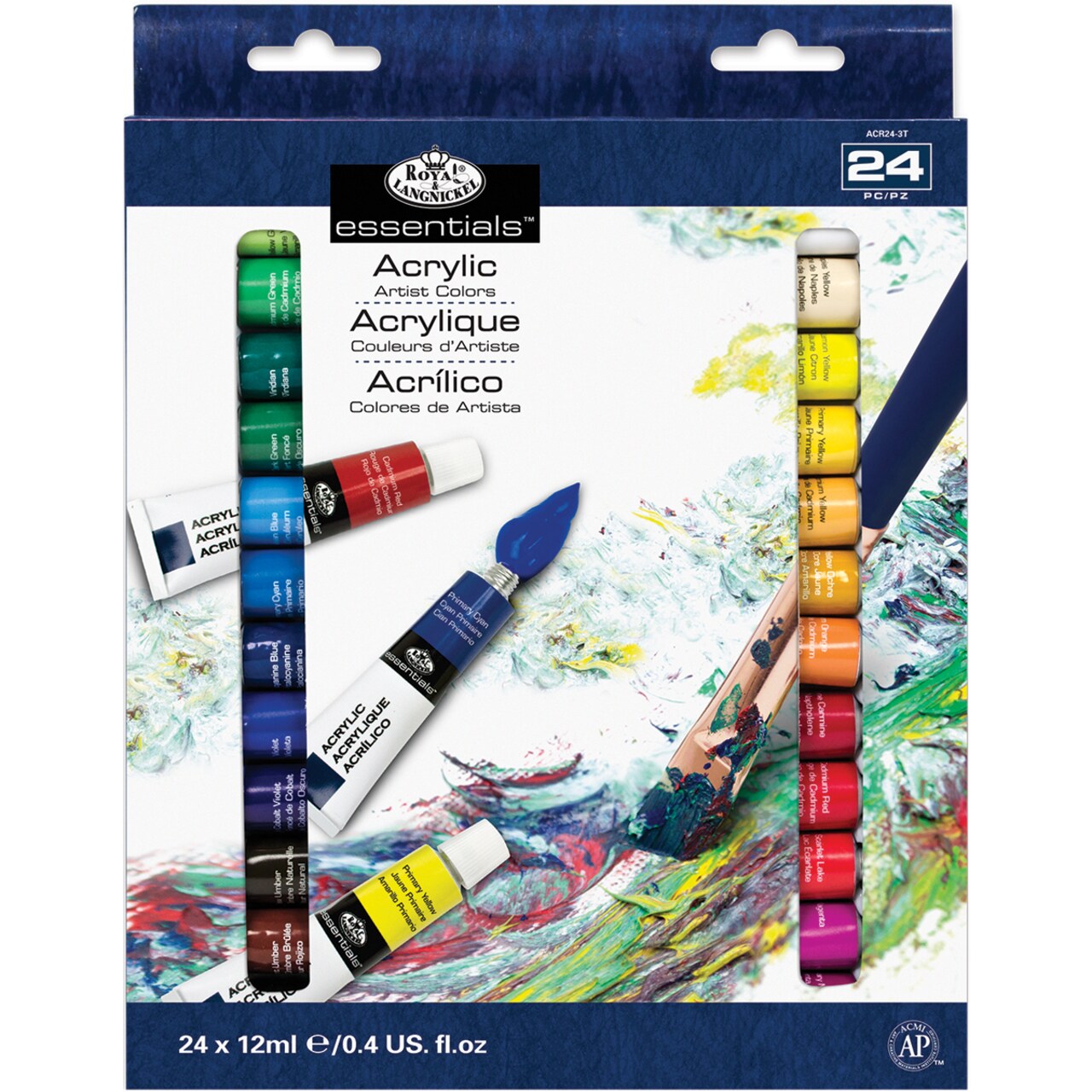 Royal & Langnickel(R) essentials(TM) Acrylic Paints 12ml-24/Pkg